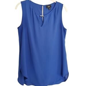 Mossimo Blue Sleeveless Blouse Women's Size S Jewel‎ Tone Corporate Work Outfit
